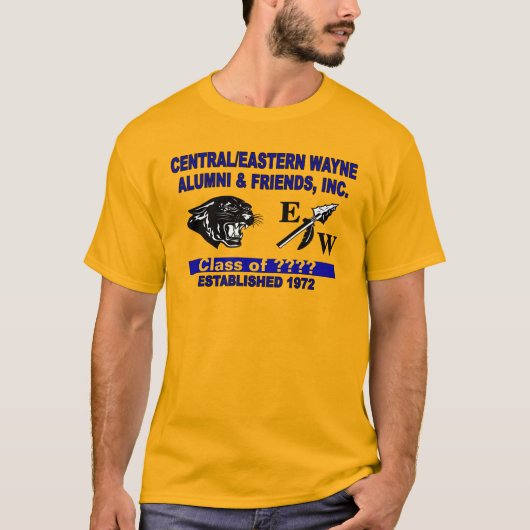 パンサーとEW金ゴールドTシャツ Tシャツ (正面)