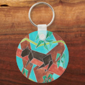 パンサーウォーターカラーアート キーホルダー (正面)