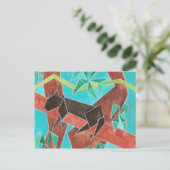 パンサーウォーターカラーアート ポストカード (スタンド正面)