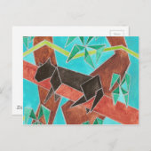 パンサーウォーターカラーアート ポストカード (正面/裏面)