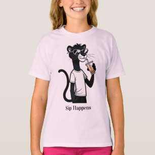 パンサークールグラフィックT型 – バおもしろいブルティーシャツ Tシャツ