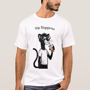 パンサークールグラフィックT型 – バおもしろいブルティーシャツ Tシャツ