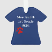 パンサーパーソナライズされたクリスマス飾り オーナメント (裏面)