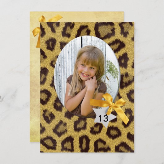 パンサーファーバースデー招待状 招待状 (正面/裏面)