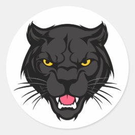 パンサーヘッドポートレート ラウンドシール