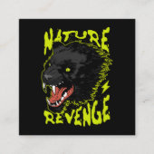 パンサーベクターアートイラストレーション スクエア名刺 (正面)