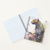 パンサーポートレート動物絵画の野生生物林 ノートブック (内部)
