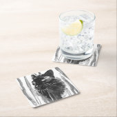 パンサーポートレート スクエアペーパーコースター (インサイチュ)