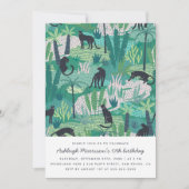 パンサーモダンジャングル誕生日パーティー 招待状 (正面)