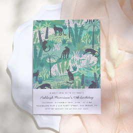 パンサーモダンジャングル誕生日パーティー 招待状