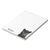 パンサーワイルドアニマルポートレートパーソナライズされた名 ノートパッド (回転)