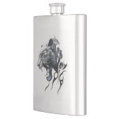 パンサーワイルドアニマル自然イラストレーションアートタトゥー フラスク (左)