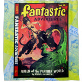 パンサー世界の女王:ファンタジー・パルプ・フィクション シャワーカーテン (正面)