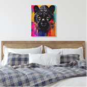 パンサー動物発見アドベンチャー自然惑星E キャンバスプリント (インサイチュ (寝室))