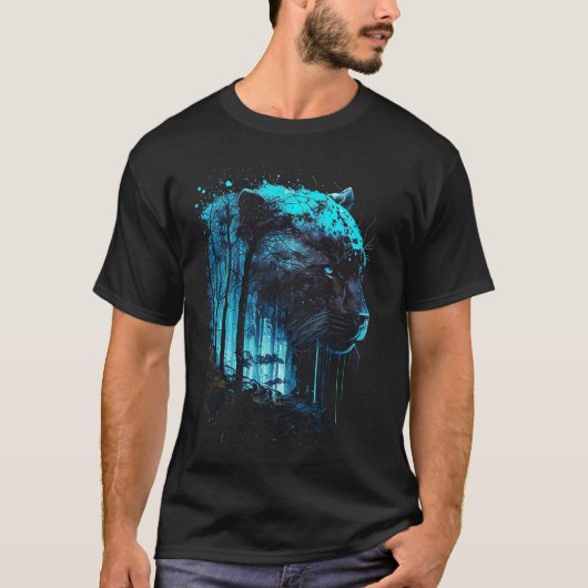 パンサー愛好家 大型猫 パンサー Tシャツ (正面)