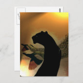 パンサー日没はがき ポストカード (正面/裏面)