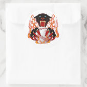 パンサー野球–1白 – T-2 ラウンドシール (バッグ)