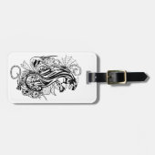 パンサー – 白黒 ラゲッジタグ (正面横)