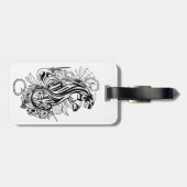 パンサー – 白黒 ラゲッジタグ (裏面横)