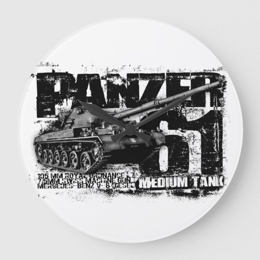 パンザー61円形(大)壁時計 ラージ壁時計 (正面)