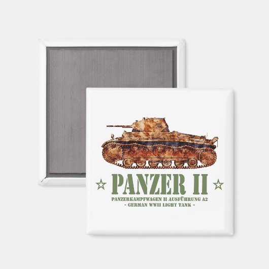 パンザーII A2世界大戦2ドイツ軽戦車WWII マグネット (正面/裏面)