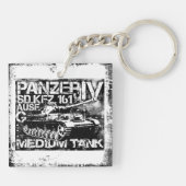 パンザーIV正方形（両面）キーチェーン キーホルダー (裏面)