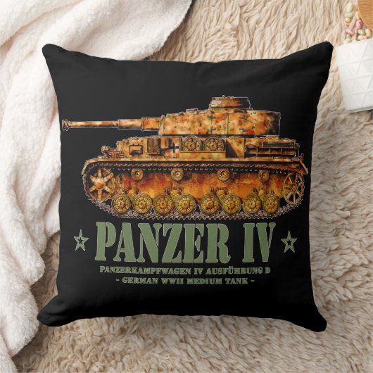 パンザーIV D世界大戦ドイツ中戦車WWII クッション (ブランケット)