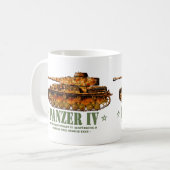 パンザーIV D世界大戦ドイツ中戦車WWII コーヒーマグカップ (正面左)