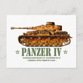 パンザーIV D世界大戦ドイツ中戦車WWII ポストカード (正面)