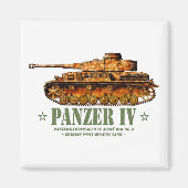 パンザーIV D世界大戦ドイツ中戦車WWII マグネット (正面)