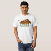 パンザーIV D世界大戦ドイツ中戦車WWII Tシャツ (正面フル)