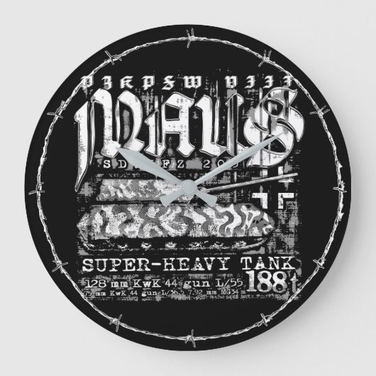 パンザーVIIIマウス ラージ壁時計 (正面)