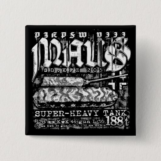 パンザーVIIIマウス 缶バッジ (正面)