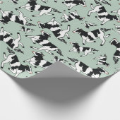 パンシングウシグリーン ラッピングペーパー (角)