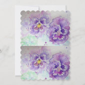 パンシーウォーターカラーフラワーフローラ結婚式招待状 招待状 (裏面)