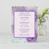 パンシーウォーターカラーフラワーフローラ結婚式招待状 招待状 (スタンド正面)
