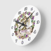 パンシークロスエンジェル ラウンド壁時計 (傾斜)