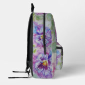 パンシーパンシーパープルウォーターカラーガールズバックパック プリントバックパック (左)
