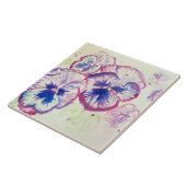 パンシーパンシーパープルフラワーフローラピンク タイル (側面)