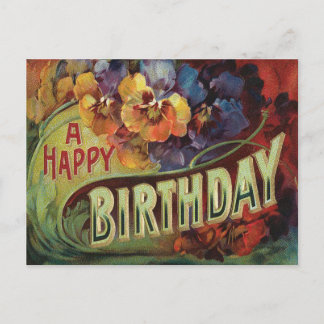 パンシーパンシーレインボーフラワーズフローラ ポストカード