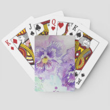 パンシーパープクフラワーウォータートランプセット