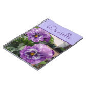 パンシーパープルフラワーフローラ春開花花 ノートブック (左側)