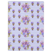 パンシーフラワーアクアフローラムカスタマイズ可能な名前 クリップボード (裏面)