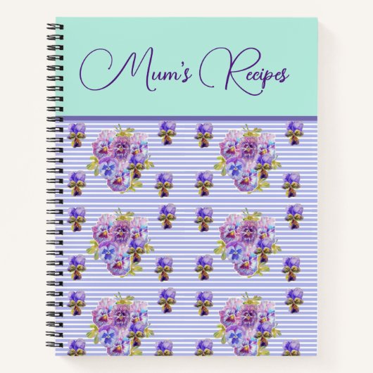 パンシーフラワーアクアフローラムームレシピマザーズ ノートブック (正面)