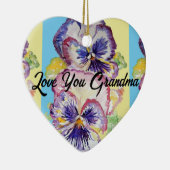 パンシーフラワーフローラ愛おばあちゃん装飾 セラミックオーナメント (右)