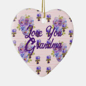 パンシーフラワーフローラ愛おばあちゃん装飾 セラミックオーナメント (右)