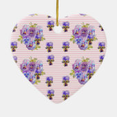 パンシーフラワーフローラ愛おばあちゃん装飾 セラミックオーナメント (裏面)