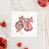 パンシーフラワー紙ナプキンス スタンダードカクテルナプキン (インサイチュ)