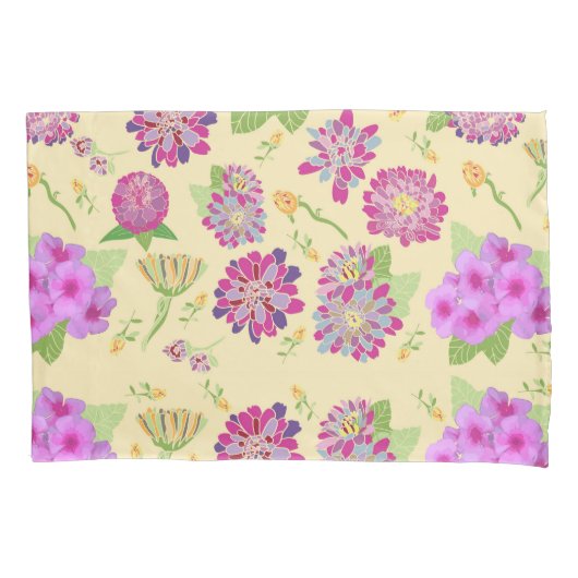 パンシー独身のフローラ標準枕ローケース 枕カバー (正面)