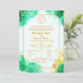 パンジャビシーク結婚ズアナンドカラージゴールデン 招待状 (スタンド正面)